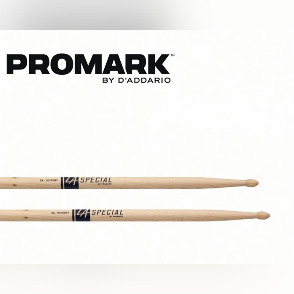 Promark Drumsticks by D'Addario Promark LA Special 5A Wood Tip Drumstick (4 pack